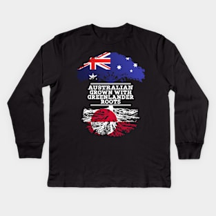 Australian Grown With Greenlander Roots - Gift for Greenlander With Roots From Greenland Kids Long Sleeve T-Shirt